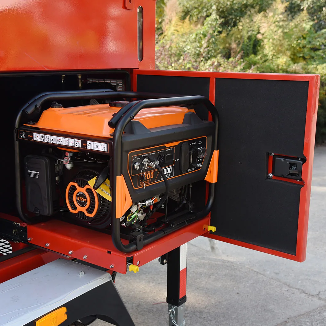 Portable Electric winch 9m Mast solar lighting tower