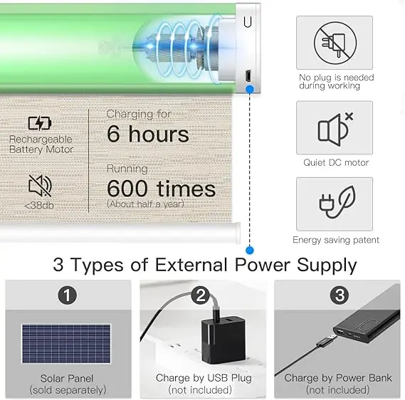 Professional customized window motorized motor blinds waterproof roller blinds automatic blinds for windows