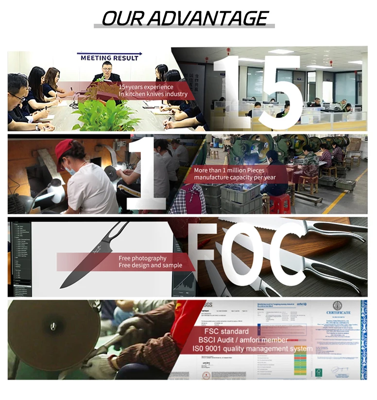 Fulwin Chinese Butcher Knife Professional Hand-Forged Cleaver Knife Butcher Knife