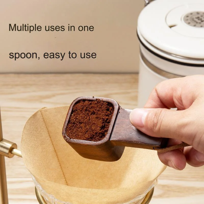24 New Arrival Home Use Tableware Tea Coffee Measuring Spoon Walnut Coffee Spoon 1 Scoop Equals about 10 Grams