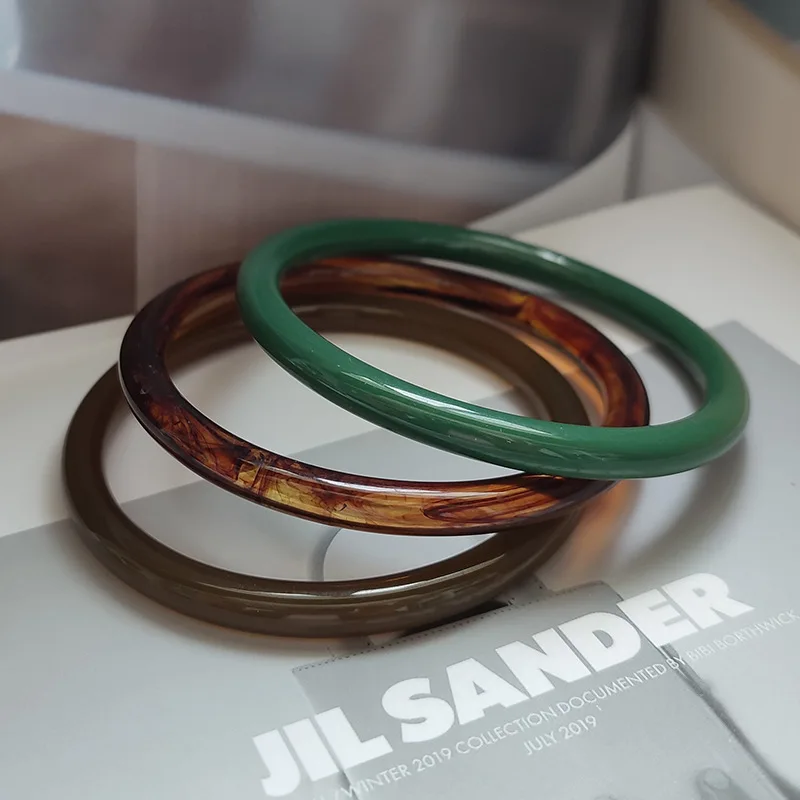 Европейский и американский браслет из смолы с имитацией под мрамор, прозрачный акриловый браслет, новая мода