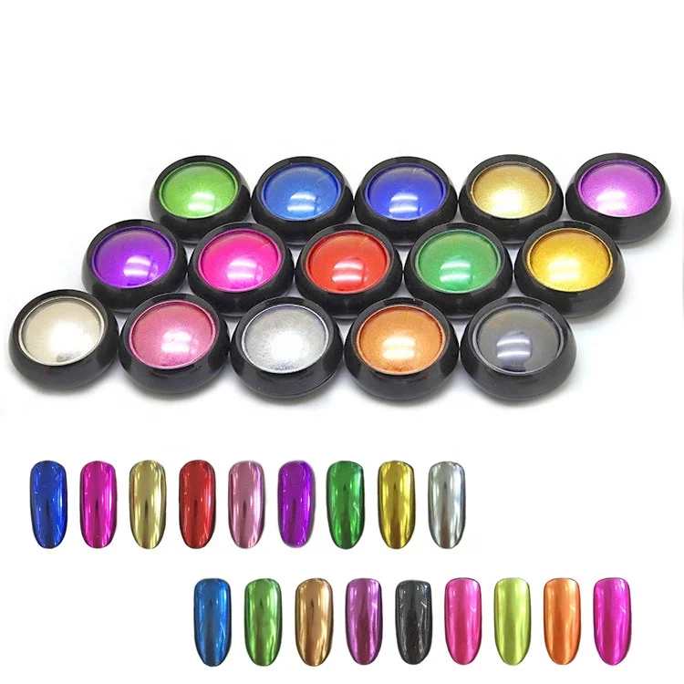 Nail mirror powder aluminum chrome pigment powder for nail polish Dust Sequins UV Gel Nail Chrome Pigment Decorations Wholesale