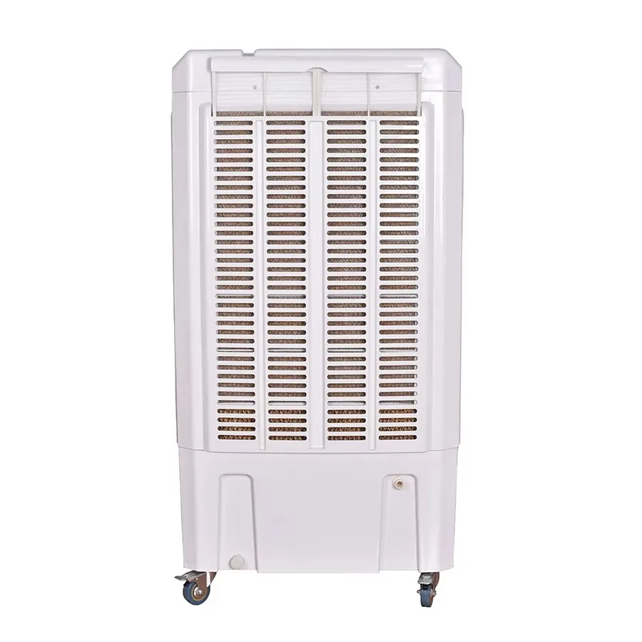 Desert Air Cooler with Airflow 9000CMH Electric Plastic White Modern Cold English Floor Plastic Ceiling Fan Silk Screen Printing