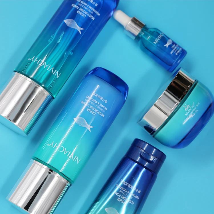 2021 Hot Sale Factory Custom Natural Caviar Skin Care Anti-aging Facial Moisturizing Skin Care Set