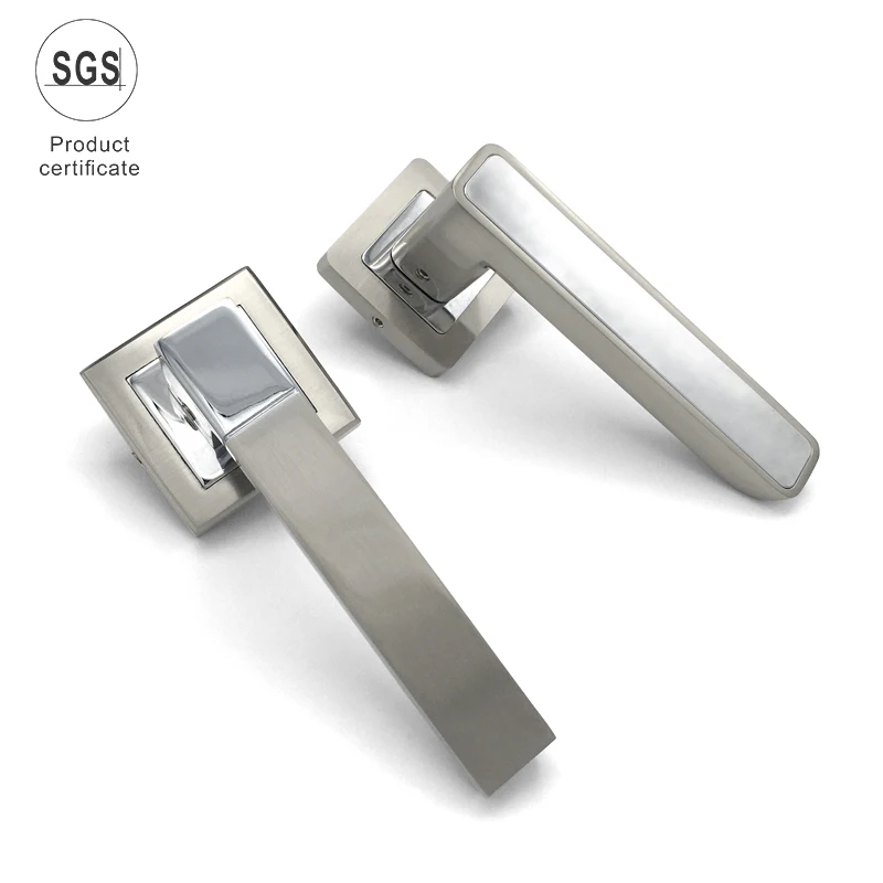 Современные золотые алюминиевые внутренние дверные ручки в черном квадратном стиле