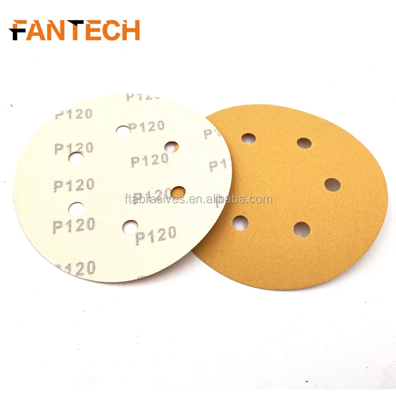 Золотистая желтая наждачная бумага на липучке, шлифовальный диск, замена 3M 236U и 216U для автомобильной краски