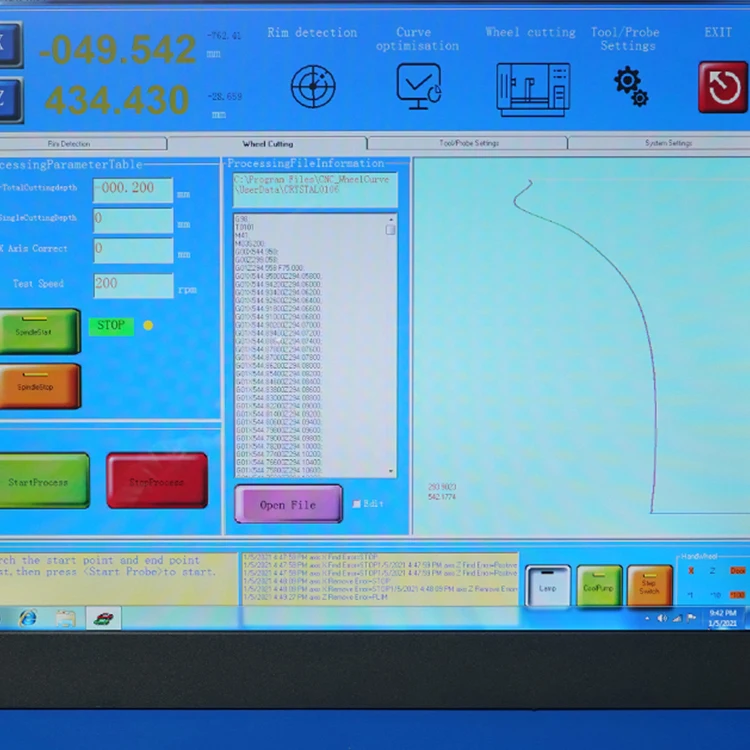 AWR802VP cnc lathe for diamond cutting alloy rims/wheels for sale with PC control system