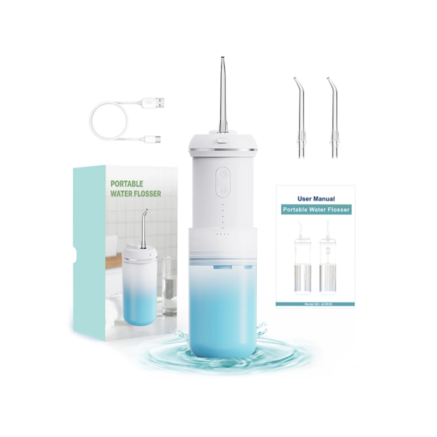 New Cordless Water denatl Flosser Rechargeable IPX7 Waterproof WaterFlosser Oral Irrigator