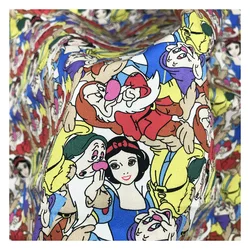 The factory outlet princess snow white with dwarfs design cartoon digital costomize fabric printing cotton twill for garment