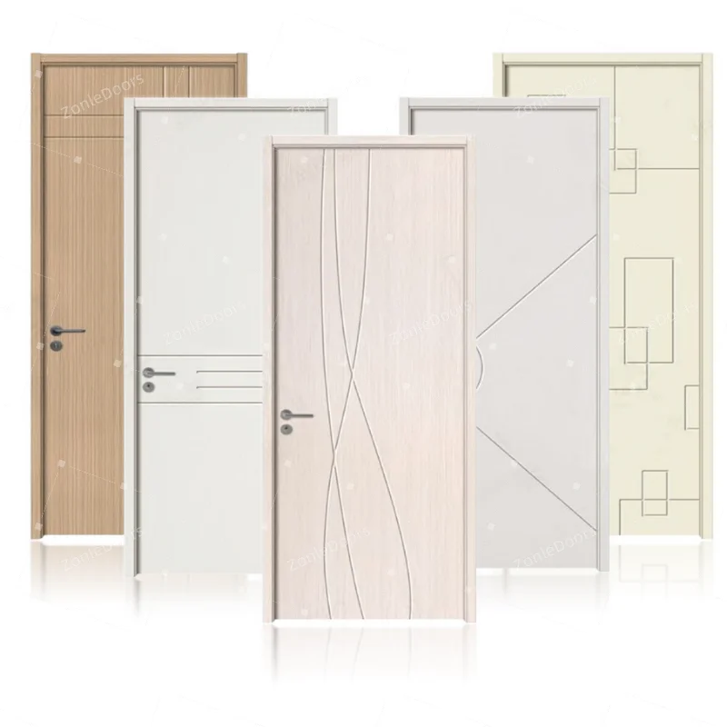 DOORS WPC Door Panel for houses interior Waterproof fireproof ABS/PVC/WPC door skin china door manufacture With smart lock