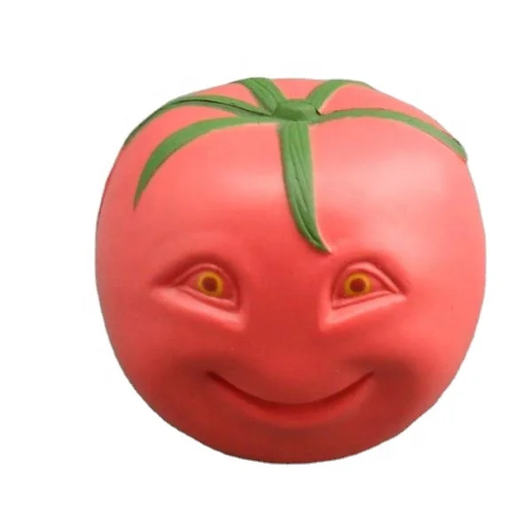Custom logo cartoon animal tomato shape toy Tomato toy man Anti Stress toy Stress ball