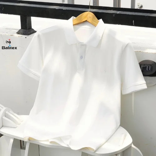 Top Choice Cotton Polo Shirt Quick Dry Outdoor Sport Printed Logo Plastic Bag Packing Vietnamese Supplier Factory