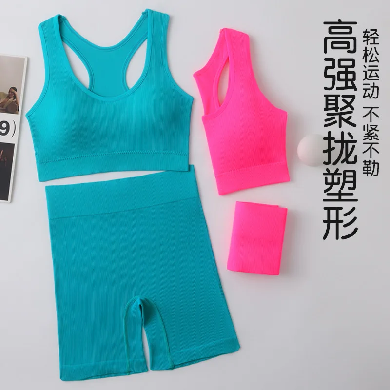 women activewear 2 piece yoga underwear girls no steel ring Sexy shorts Leggings Pants Workout yoga seamless sexy tank Top Set