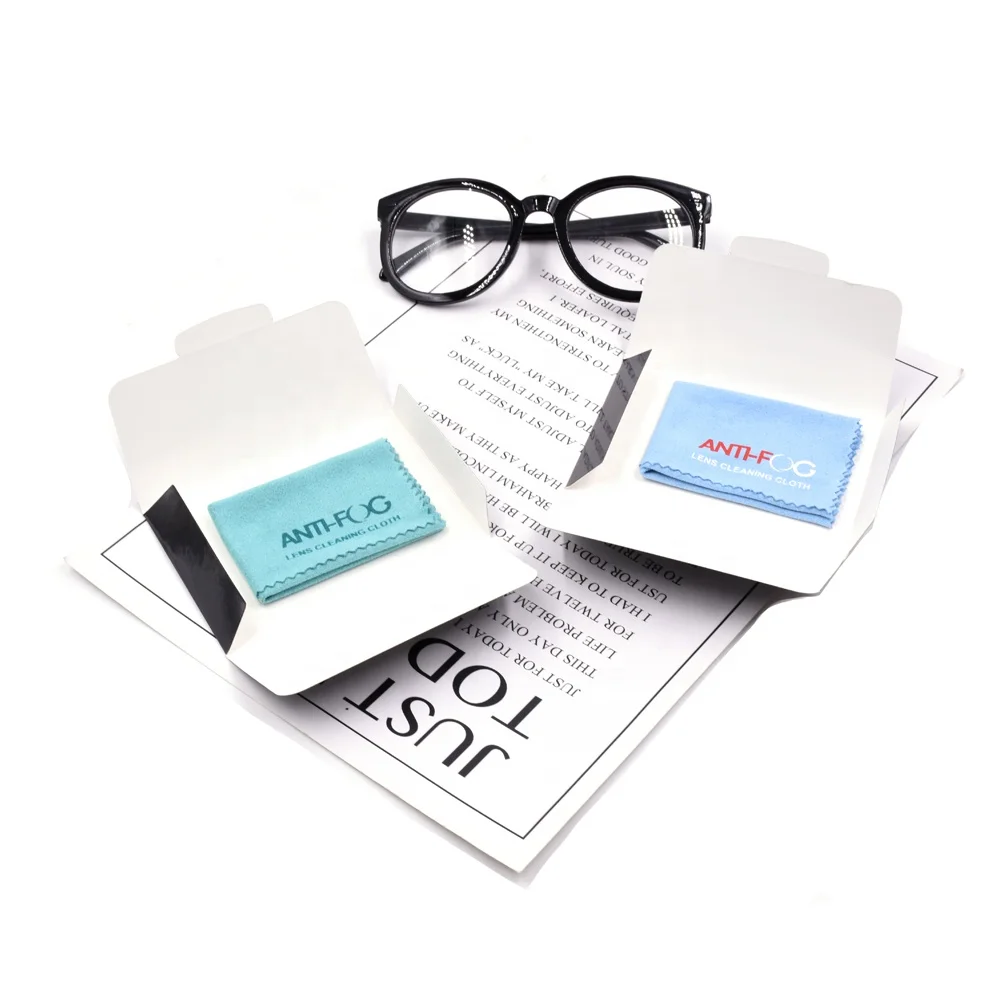 Fashion Individual Package Eyeglass Antifog Cloth Nano Anti Fog Dry Wipe Lens Cloth Anti-Fog Cleaning Microfiber Cloth