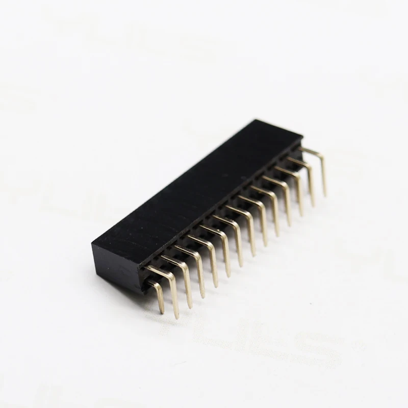High quality pitch 2.54mm height 8.5mm positions 10-100pin Y type 90 degree dual row header female right angle Connector