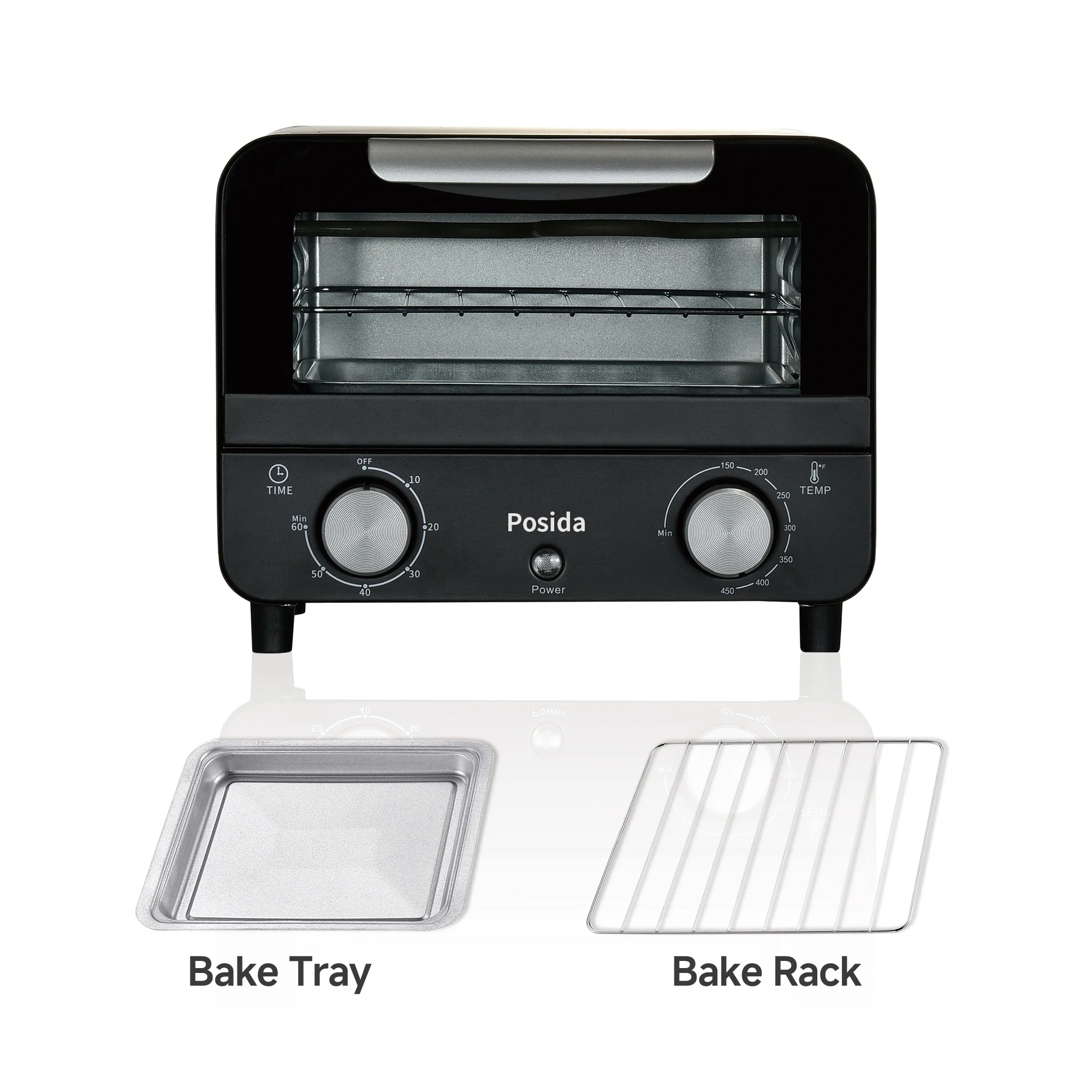 Posida Mini Electric oven Toaster oven 7.5QT for Household Home use Baking bread