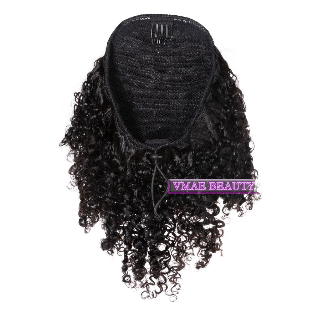 
Vmae Curly Drawstring Ponytail for Women 18 22 inch Clip in Wavy Afro Kinky Curl 3A 3C 4A 4B Natural Ponytail Extension 