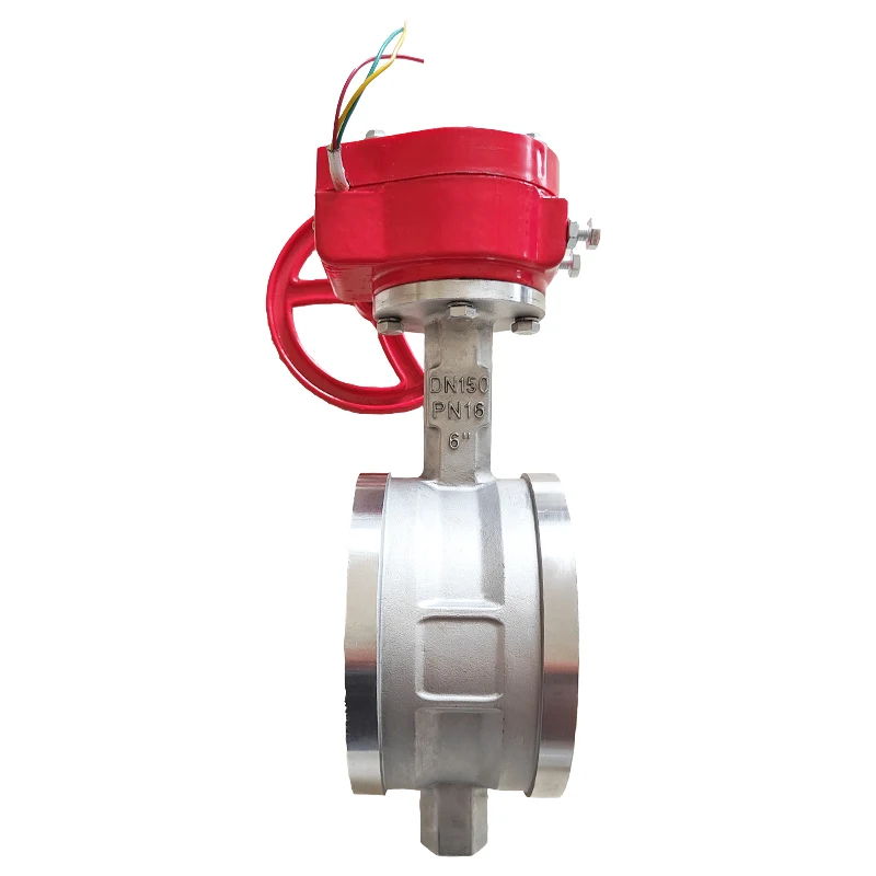 Manual Operated Ductile Iron Signal Fire Valve Butterfly