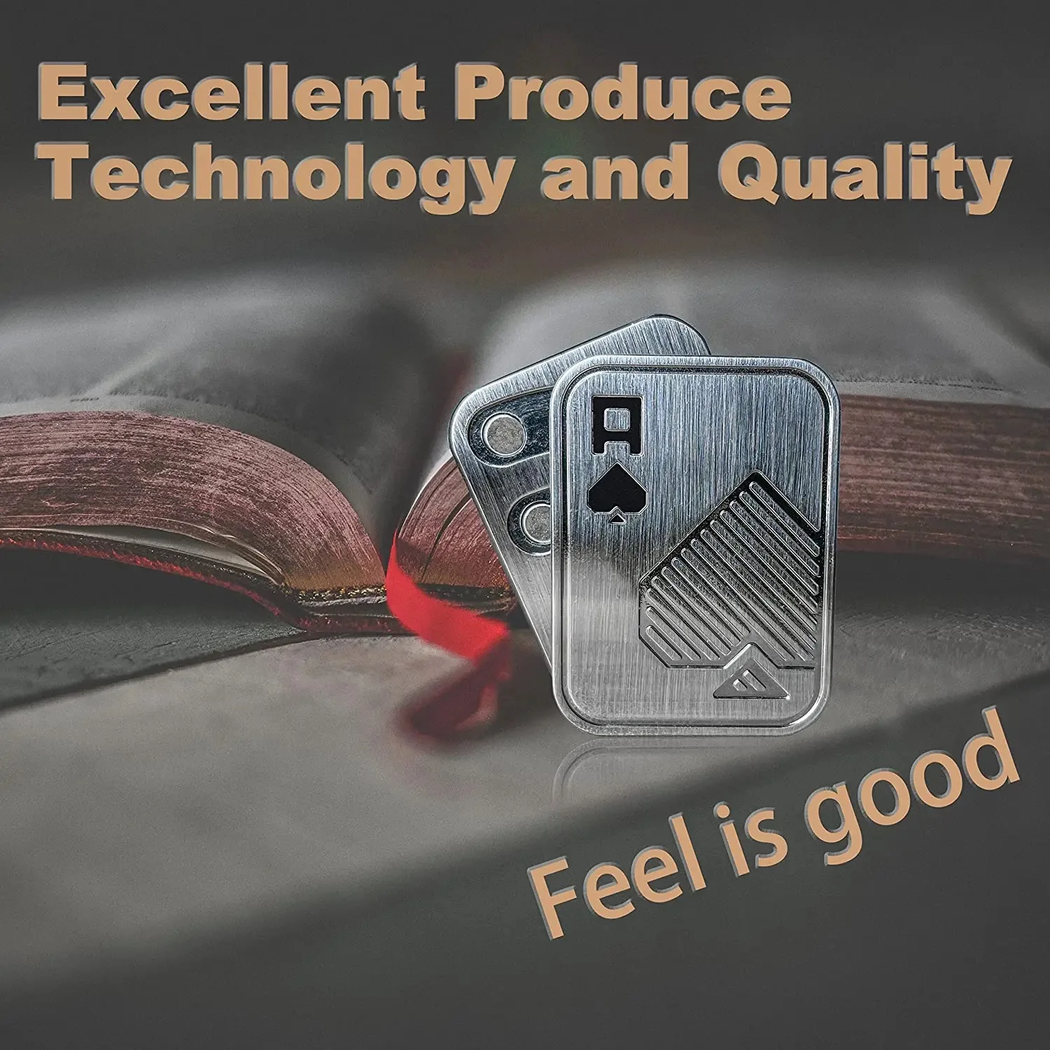 Stress Relief Toys EDC Poker Push Card edc Small Toy Fidget Spinner Decompression Metal Finger