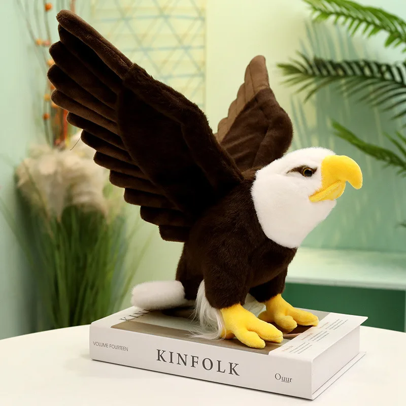 Simulation bald eagle doll Eagle plush toy bird animal doll High appearance level bird child birthday gift