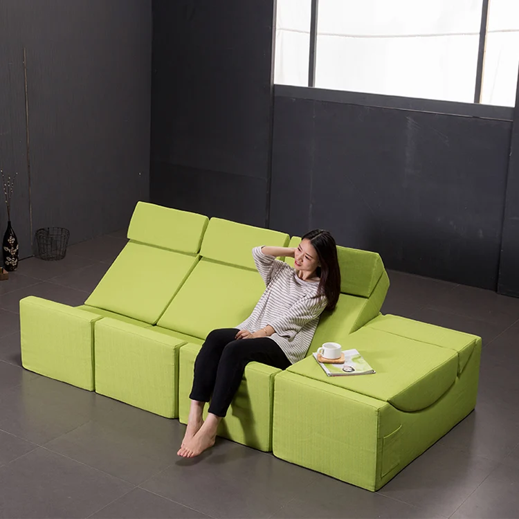 New design High density foam single seat fabric folding sofa bed and moon shaped folding sofa cum bed
