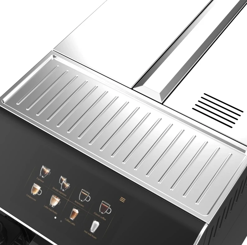 Touch cd Screen Display Commercial Professional Fully Automatic Espresso Coffee Machine With Grinder