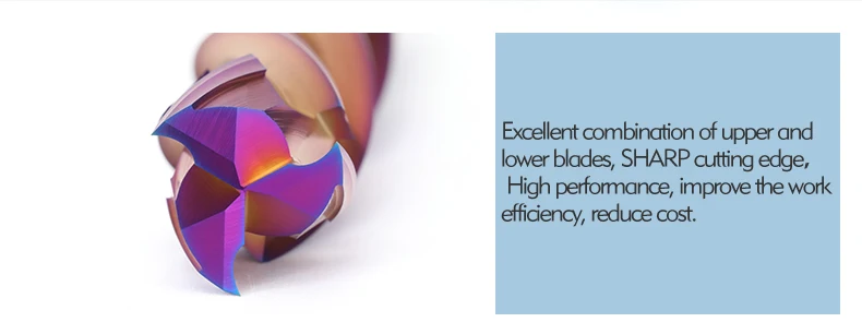 Solid Carbide 3 Flute Up and Downcut Milling Cutter 3 Flute Compression End Mills For Woodworking