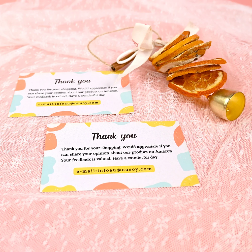 High Quality Custom Printing Shopping Feedback Review Card Thank You Card For Small Business With Your Own Design