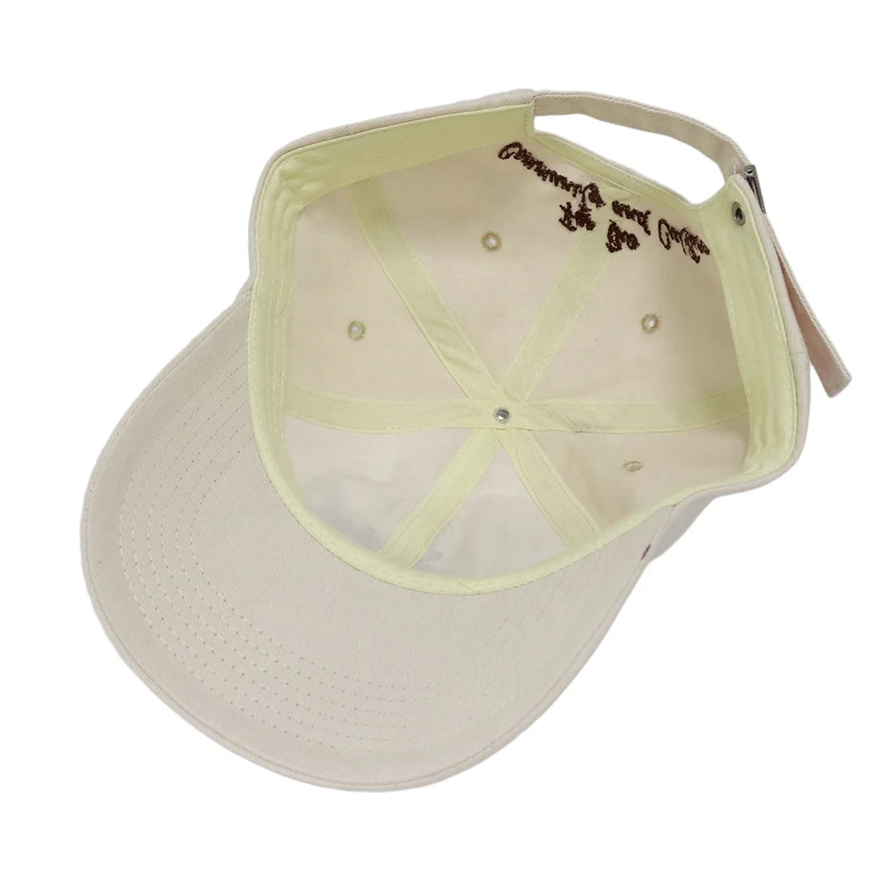 Factory Price OEM 6 Panel Custom Cream Unstructured Sport Embroidery Baseball 3d Embroidery Logo Curved Brim Dad Hat Cap