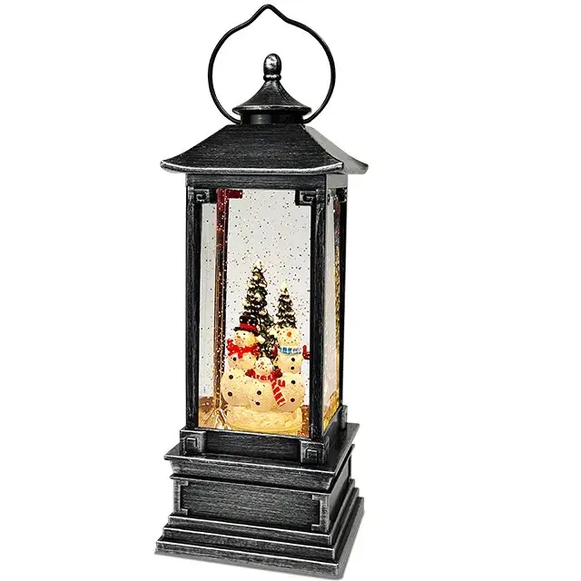 LED Christmas Light Christmas Snowman Luminous Globe Lantern Christmas Table Decorations Decor Lamp Night Light For Gifts