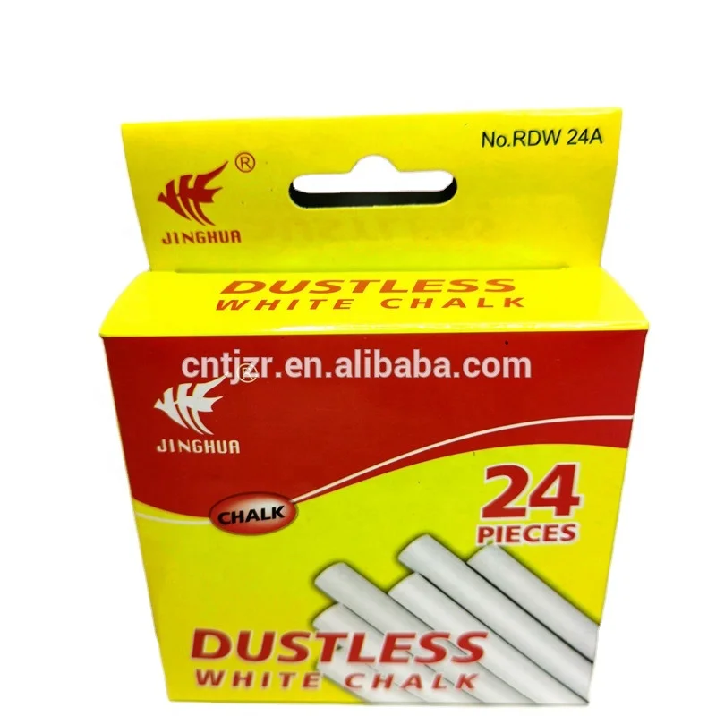Factory direct sale OEM for teaching / outdoor painting for children 24 pcs White Dustless chalk