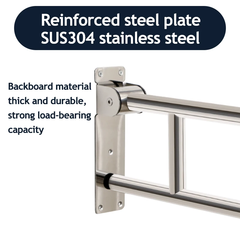 anti-slip toilet grab bar stainless steel handicap safety handrails disabled flip-up bathroom grab bars with paper holder