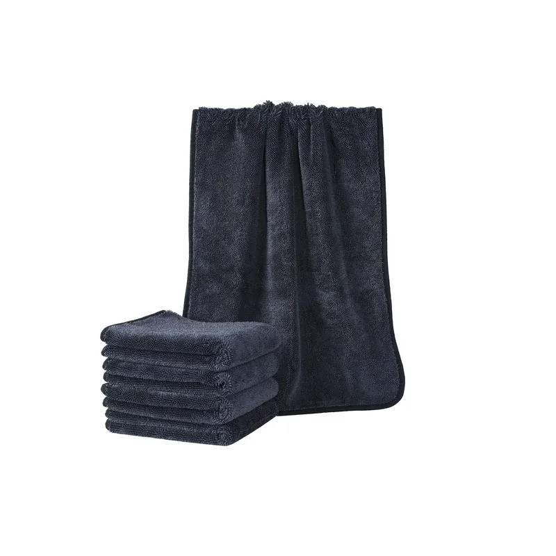 Factory Supply Customized logo Super Absorbent Microfiber Cleaning Cloth Car Wash Towel Auto Twisted Loop Car Drying Towel