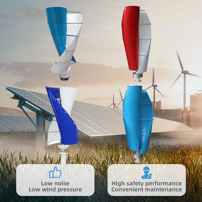 Solar And Wind Power Wind Generator 5kw 10kw Vertical Axis Wind Turbine System With Inverter