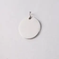 Wholesale Mirror Polished Custom Shiny Stainless Steel Silver Gold 15mm 18mm Blank Stamping Circle Disc Coin Charm Tags Pendant