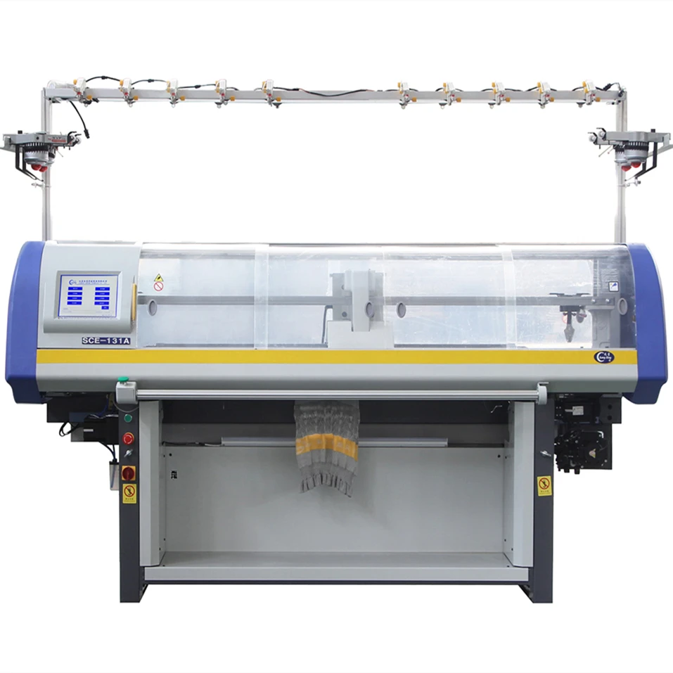Used computerized Flat Knitting Machine for flyknit shoe upper knitting