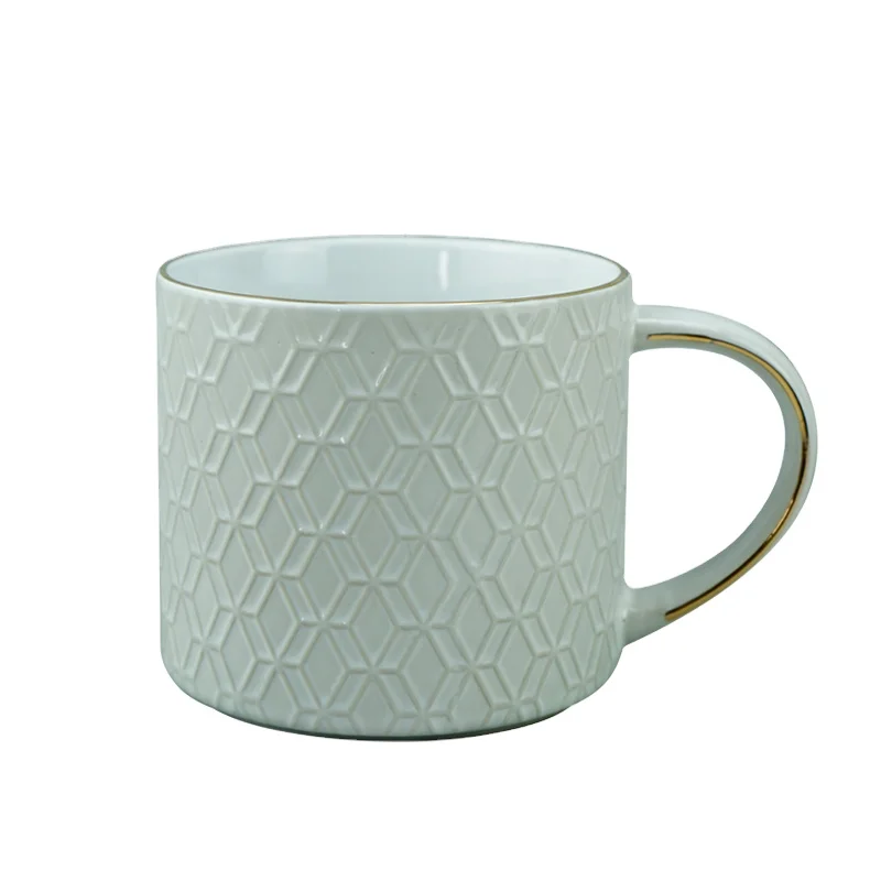 Sublimation accept custom logo coffee mug ceramic durable tea cup glaze water milk cup porcelain