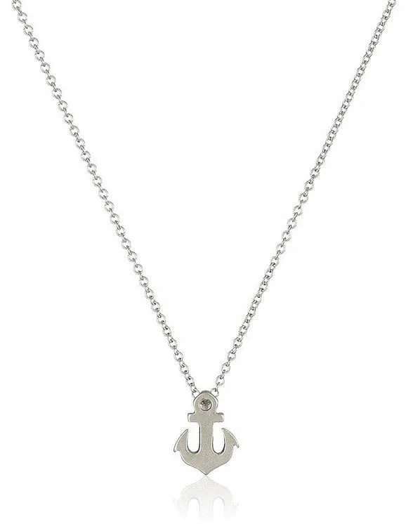 Wholesale fashion 18 carat gold plated necklaces anchor friendship necklace chain stainless steel women lady jewelry 2022 SUNRAI