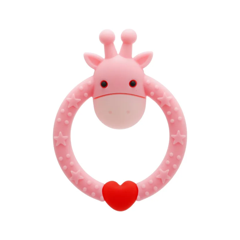 Fawn Food Grade Silicone Baby Toys Cute Wear Resistant Teeth For Baby Teether Grinding And Playing