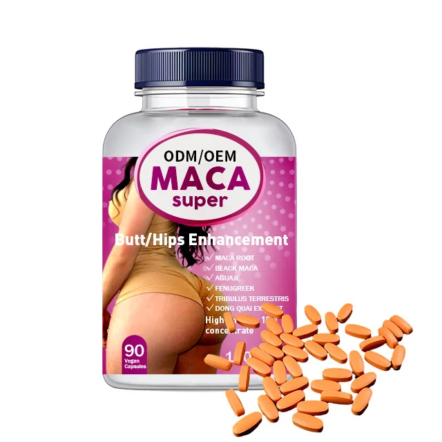 ODM/OEM Hot Sale Fast Plump Hips and Big Butt Capsules Black Maca Root Capsule Super Curve Extreme Big Butt Enlargement Pills