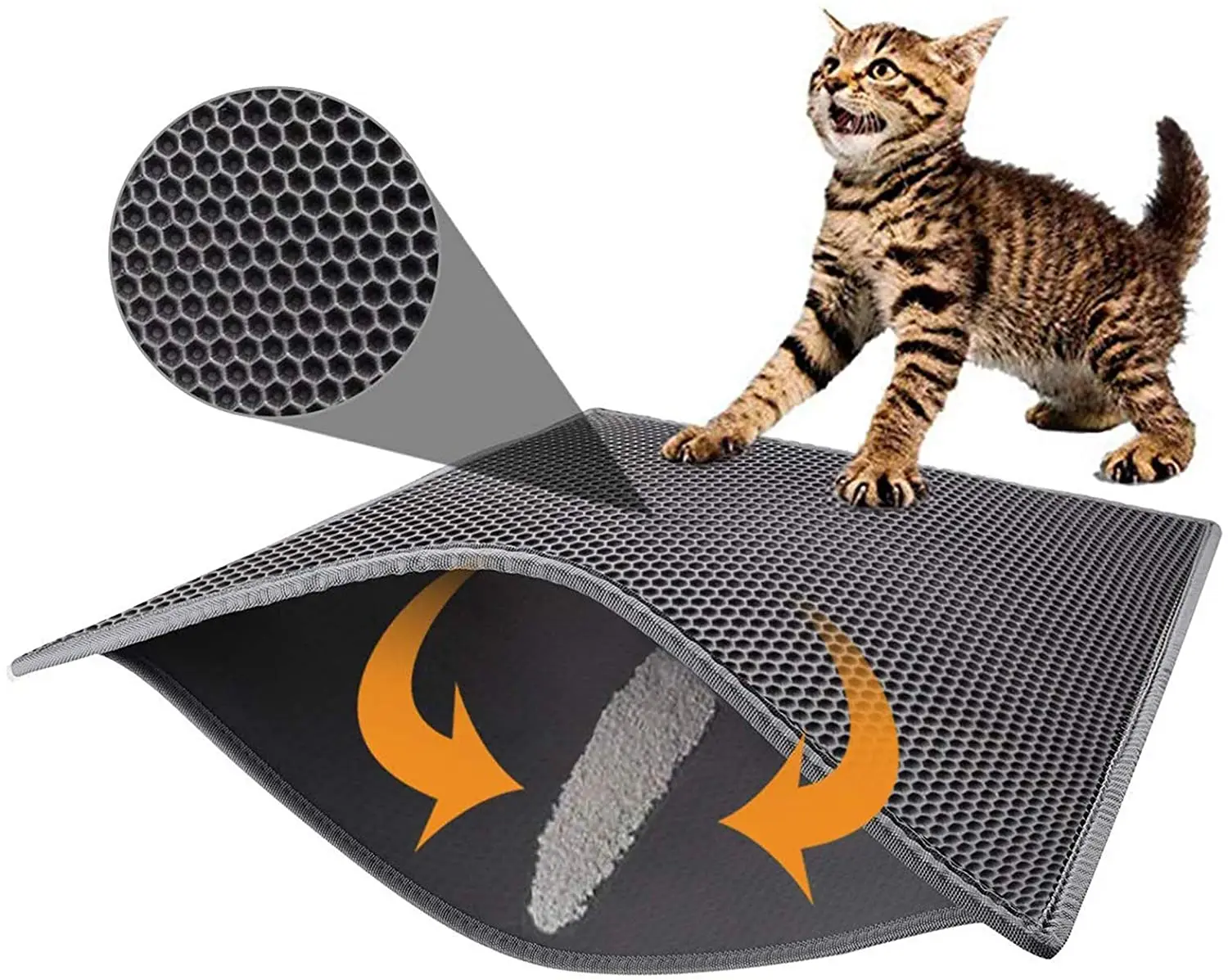 Hot Sale Easy To Stock Competitive Price Eva Eco Friendly Double Layer Waterproof Pet Cat Litter Mat