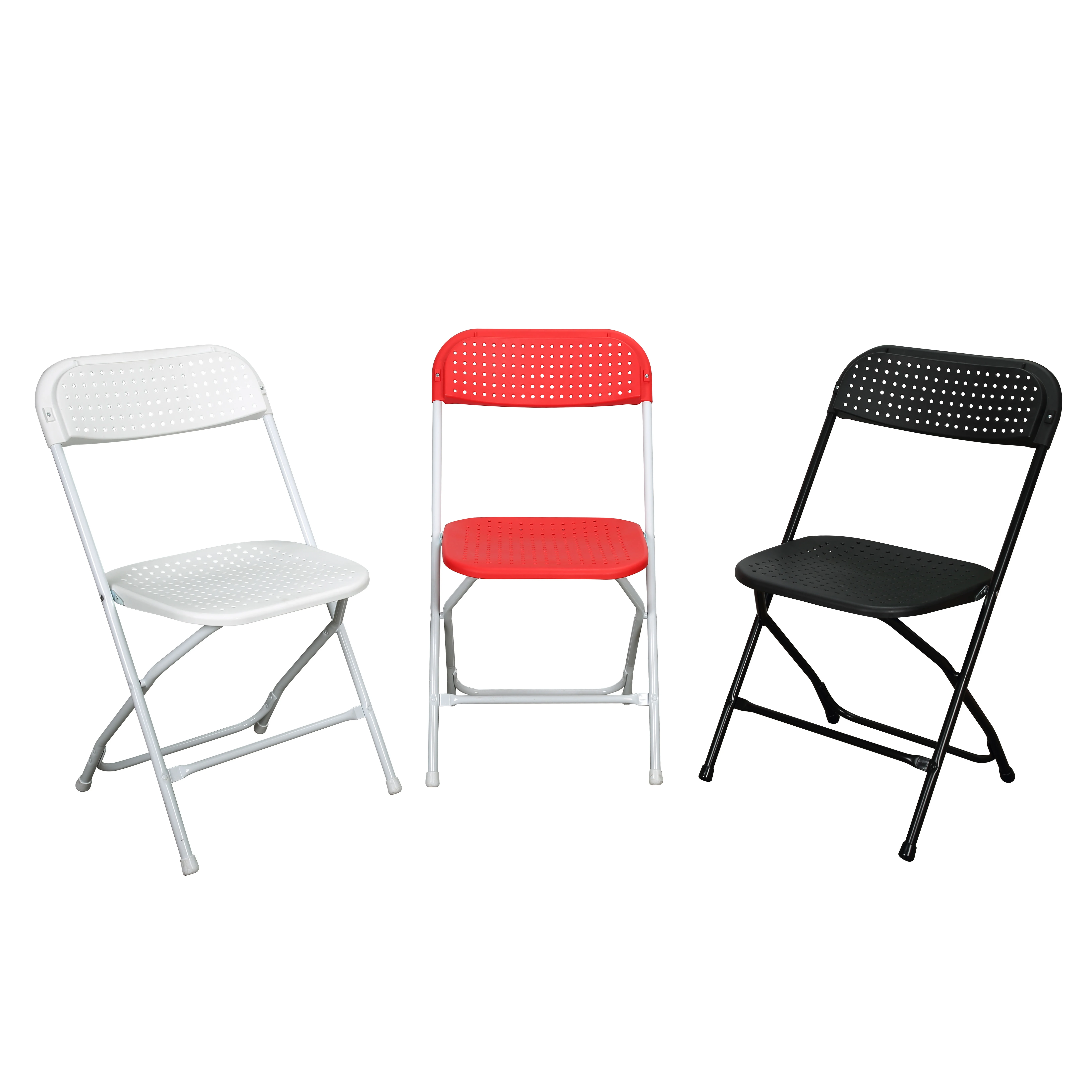 Wholesale Dining Restaurant Price Folding Chairs Metal Outdoor Chair with Padded Cushion for Events Party Home Outdoor