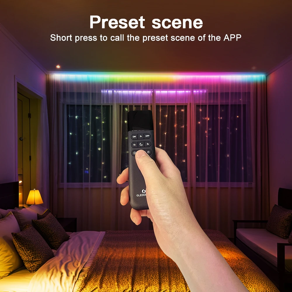 Gledopto WLED Remote control Low power consumption RGB remote 50M RGB light control