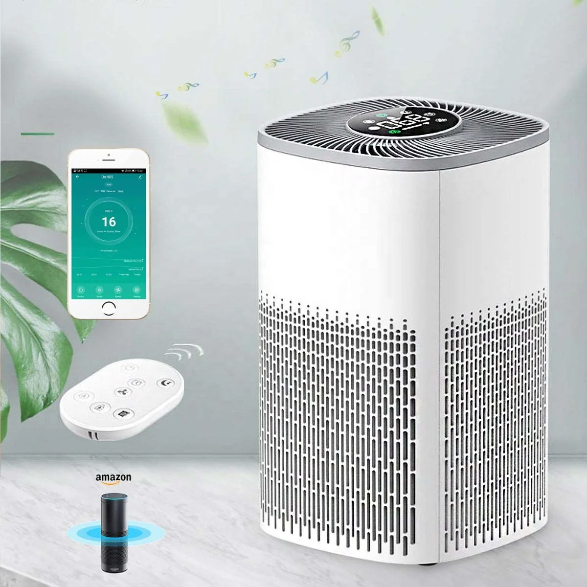 APP Control Portable Air Purifiers Desktop Mini UV Home Air Cleaner Hepa Filter Air Purifier