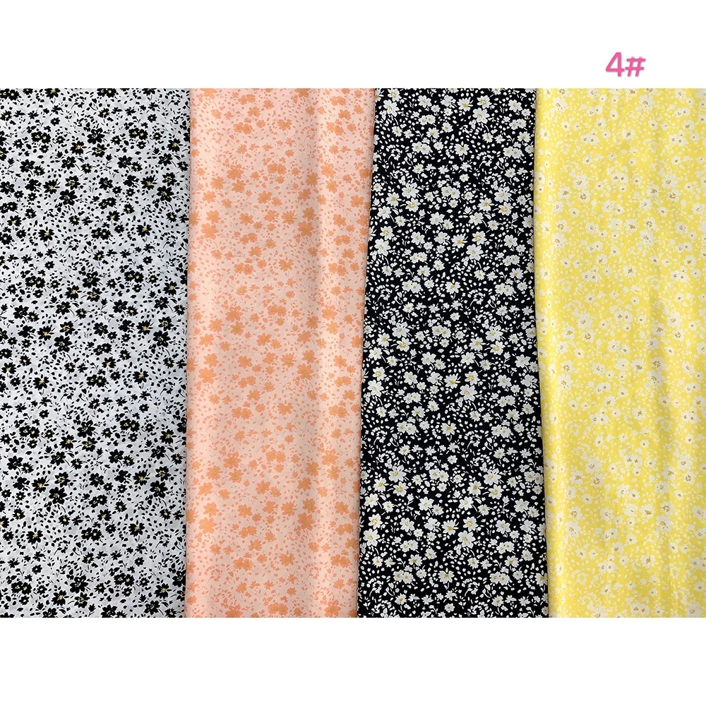 Digital Printing for Shirt Pattern Woven Customised Rayon Fabric Wholesale Factory Supplie Flower Dress Soft Bag Custom OEM Gsm