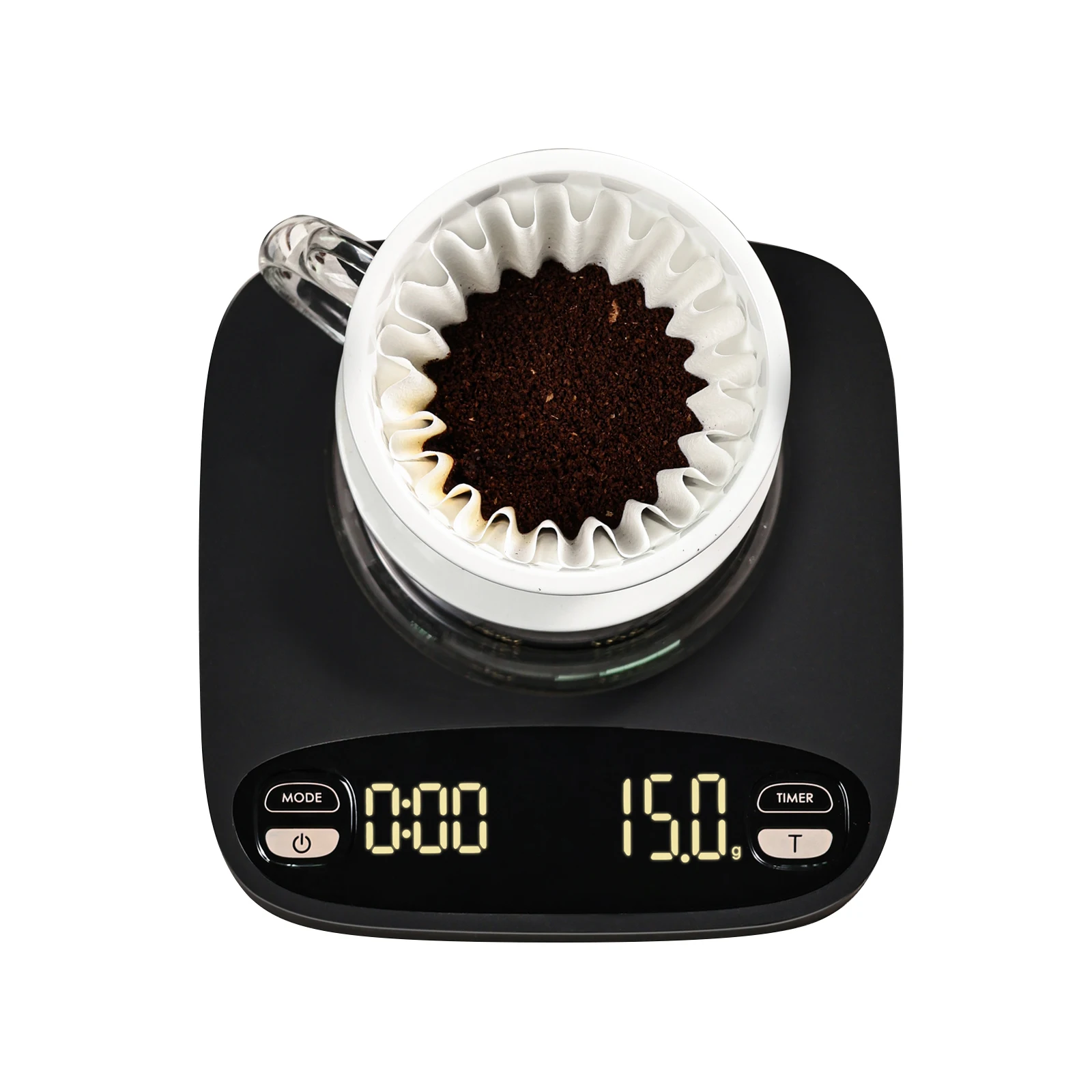 2024 New Calorie 2kg Coffee Scale black & white digital coffe household scales four Four modes Manual automatic espresso scale