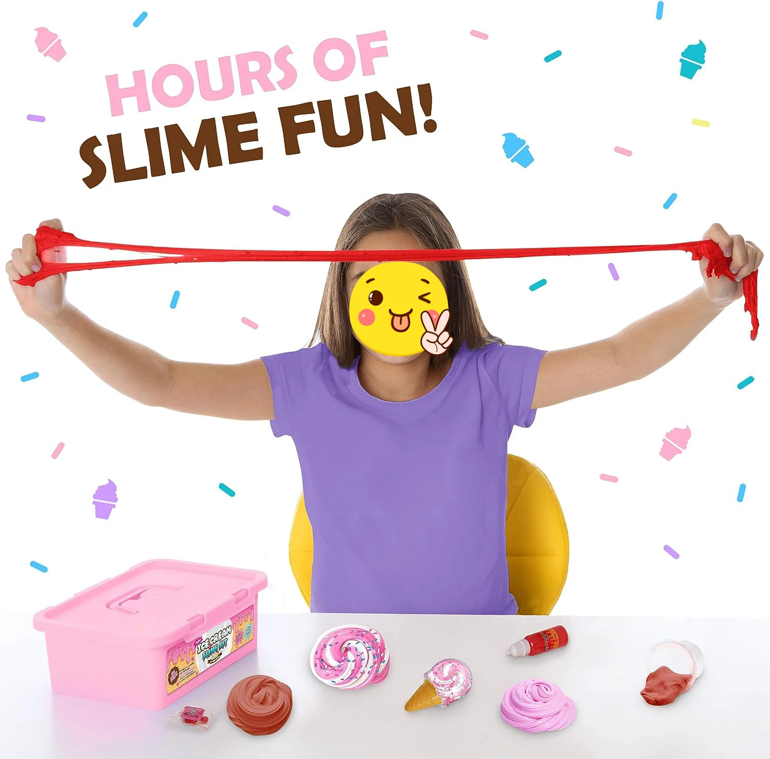 Mini Unicorn Slime Kit for Girls, Create Unicorn Sparkle, Foam, Clay and Jelly Cube Slime, Fun Christmas Crafts for Kids