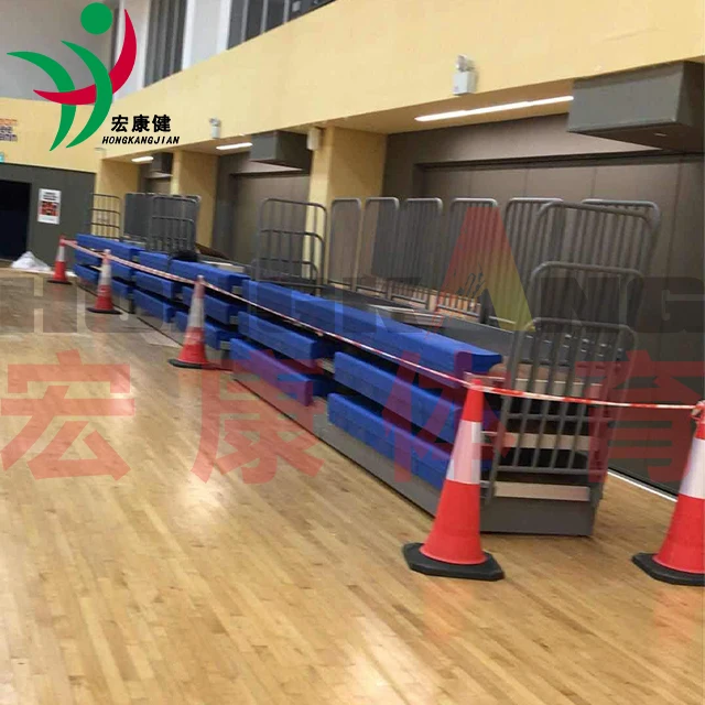 Customized sport bleacher electric the hollow bench telescopic stadium bleacher for export