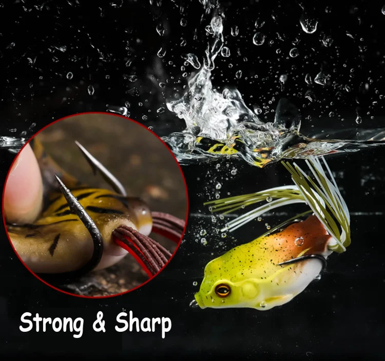 TOPLURE Frog 5cm 9g 5.5cm 12g Top Water Bionic Soft Frog Fishing Lure Silicone Artificial Simulate  Frog  Bait in River and Lake