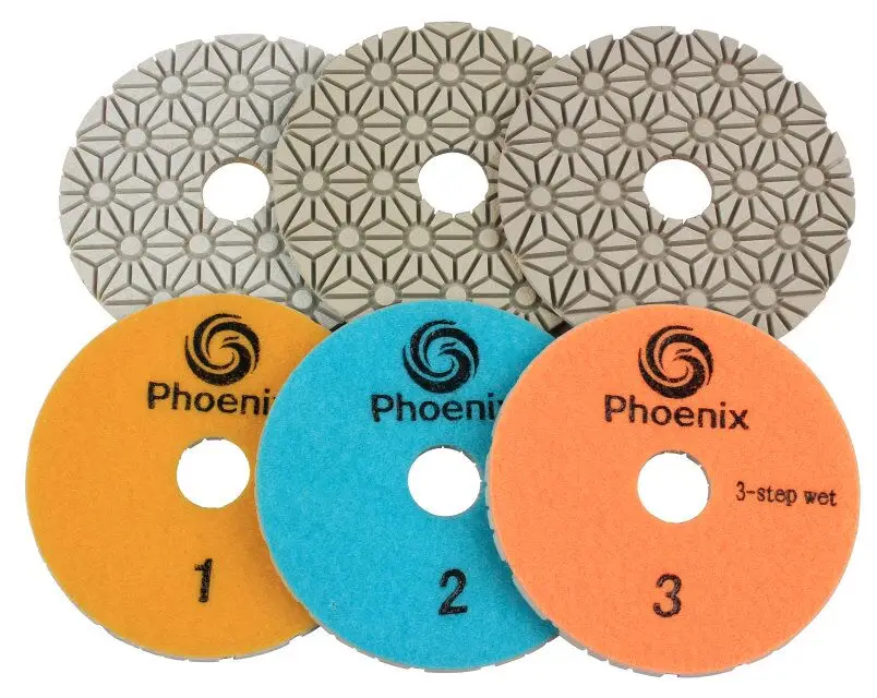 RAIZI Phoenix 4inch/100mm 3 step Wet Granite Polishing Pads